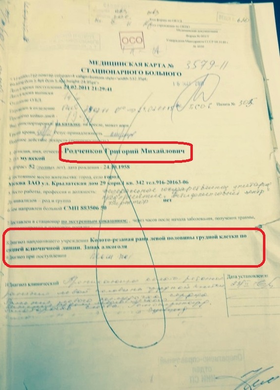 Medical records of Grigory Rodchenkov. - Russia, Mock, Olympiad, Rodchenkov, Livejournal, Twitter, Lurie, WADA, Longpost