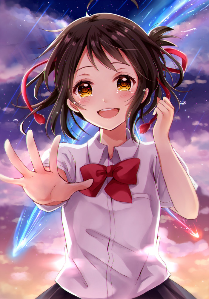 Аниме Art - Аниме, Аниме девушки, Anime Art, Kimi No Na Wa, Miyamizu mitsuha