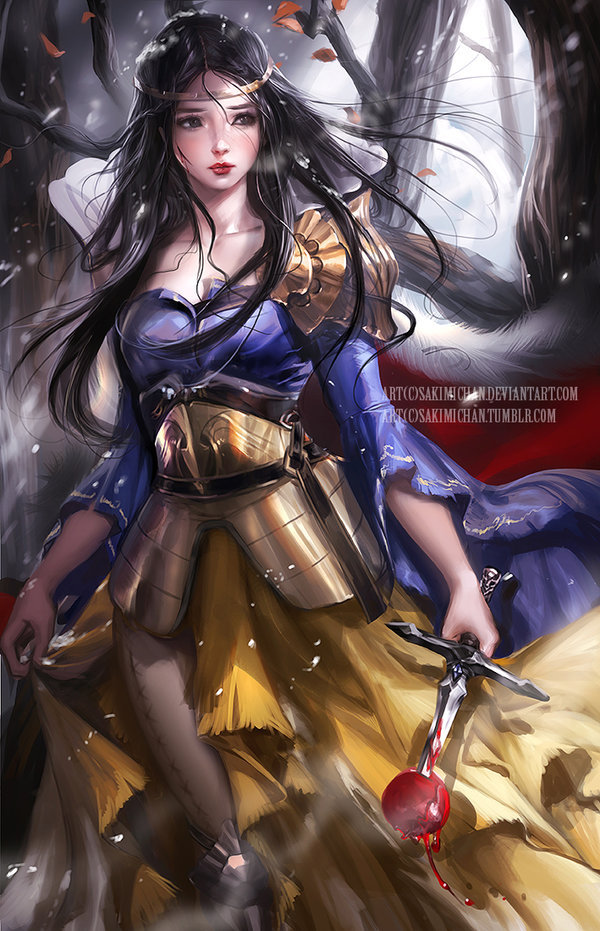 Fairy tale knights. Snow white: - Snow White, Story, Art, Images, Girls, Deviantart, Digital drawing, Digital, , Sakimichan