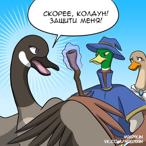 Magic ducks 3 - My, Translation, Comics, GIF with background, Kat swenski, GIF, Longpost