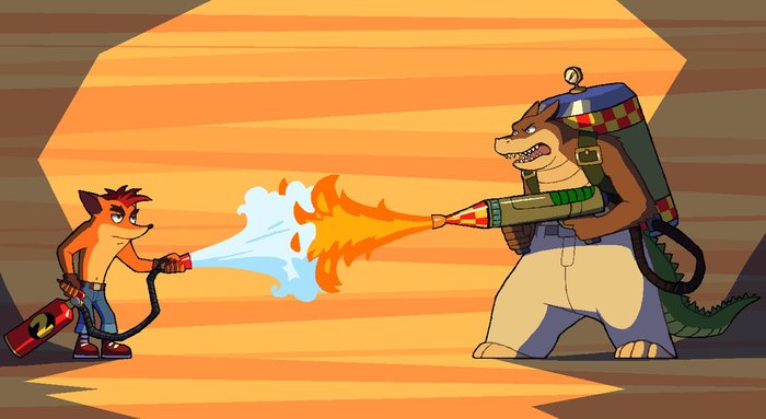 Cold fire extinguisher. - Crash Bandicoot, , Games, Art, Kempferzero