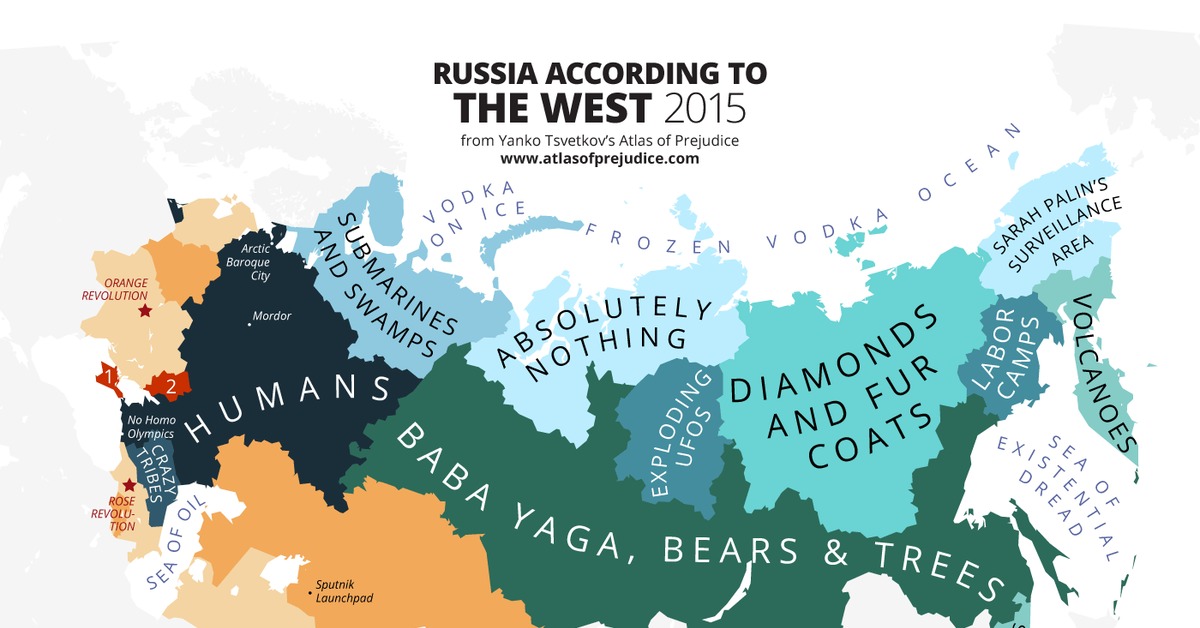 Карта россии глазами запада