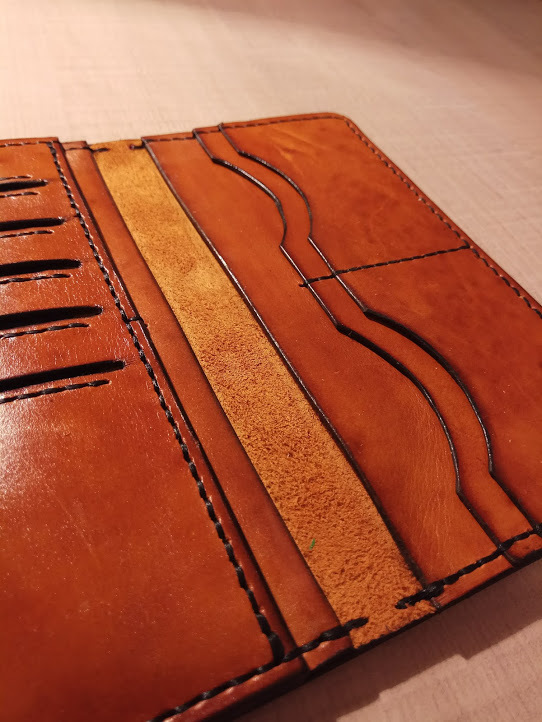 New leather works - My, Leather, Handmade, With your own hands, Wallet, Purse, Leather craft, Longpost