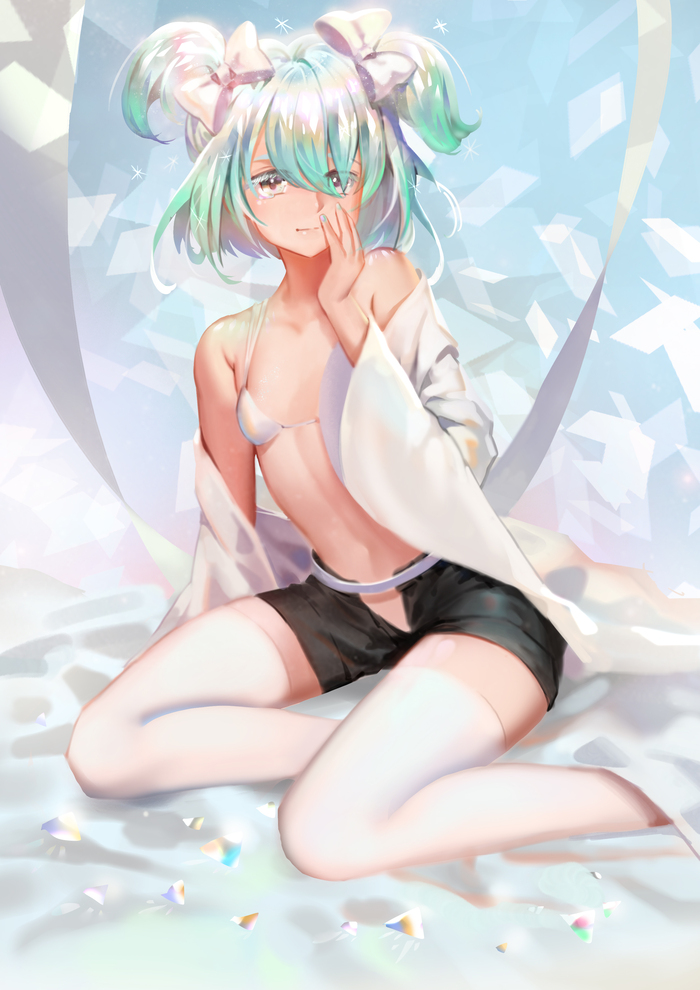 Preparing for sleep - Anime, Anime art, Houseki no kuni, Diamond, 