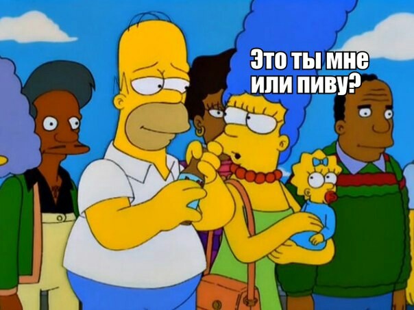 If I don't drink I'll die - The Simpsons, Longpost, Storyboard, Marge Simpson, Maggie Simpson, Homer Simpson, Apu, Beer