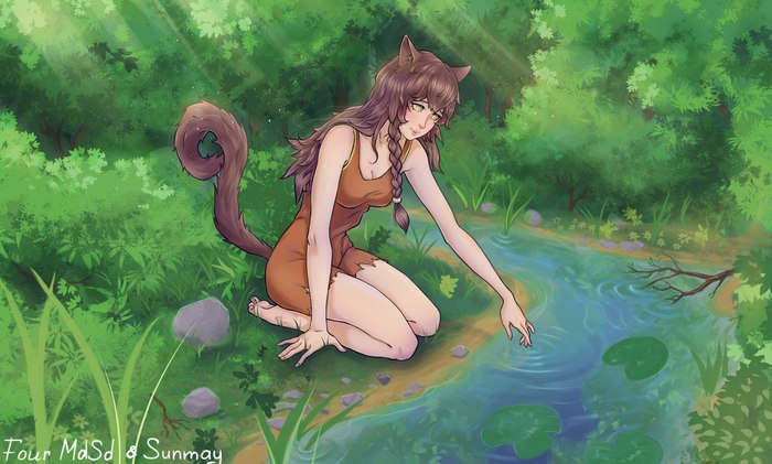 The fast river overflowed... - Endless summer, Visual novel, Julia, Yuvao-Tian, Four MdSd, 