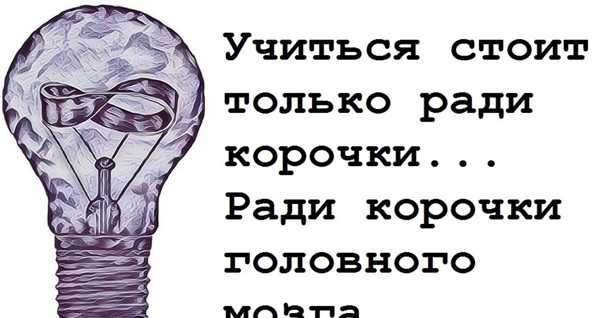 Только ради. Учиться ради корочки. Для корочки головного мозга. Ради корочки головного. Учиться надо ради корочки головного мозга.