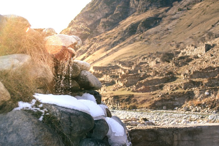 Waterfall - My, The mountains, Waterfall, Nature, The photo