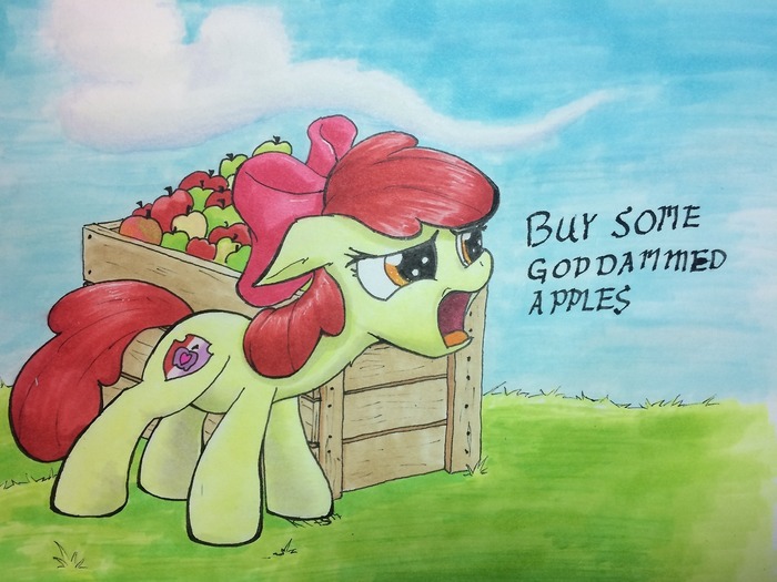 Buy Some @!*$%%*^! Apples My Little Pony, Ponyart, Applebloom