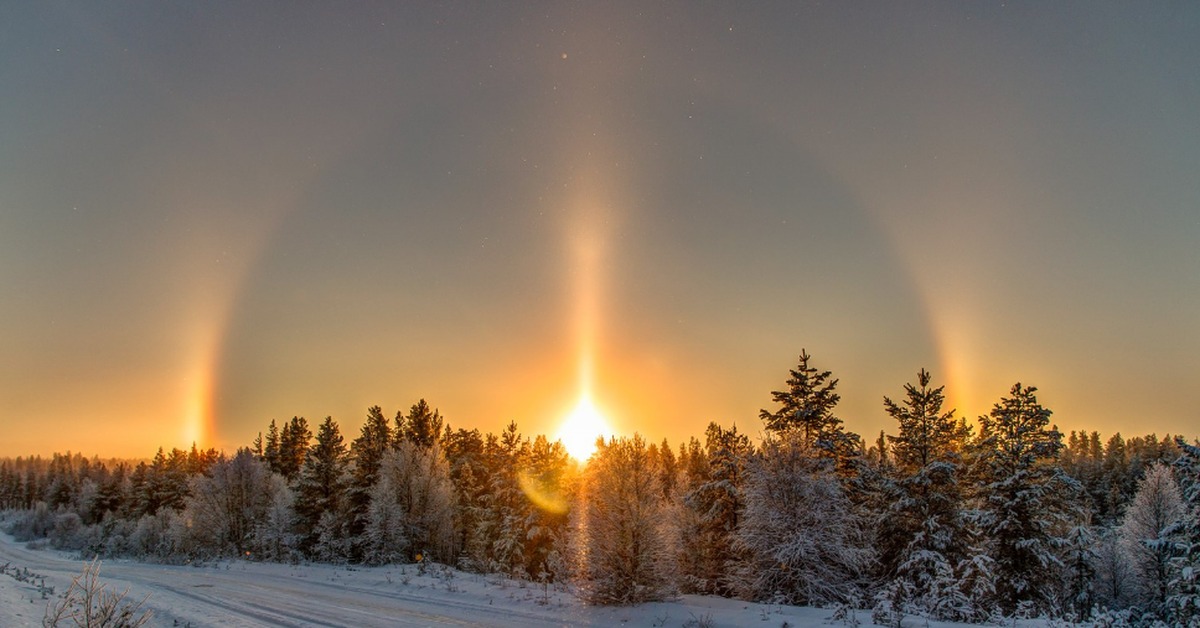 21 декабря света. Гало — субсолнце. Зимняя Радуга гало. День зимнего солнцестояния. Радуга зимой в Карелии.