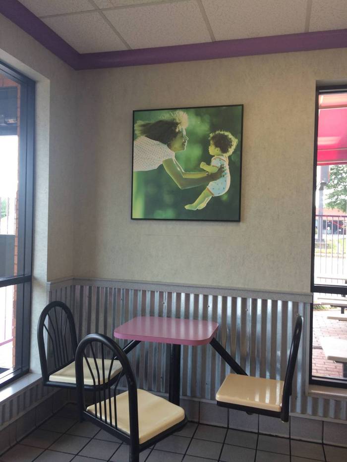 Looks like this picture at McDonald's was hung up wrong. - Reddit, McDonald's, Mortal kombat, GIF