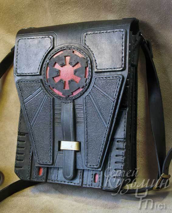 Star Wars bag - My, Сумка, Leather, Natural leather, Handmade, Star Wars, Longpost, Leather products