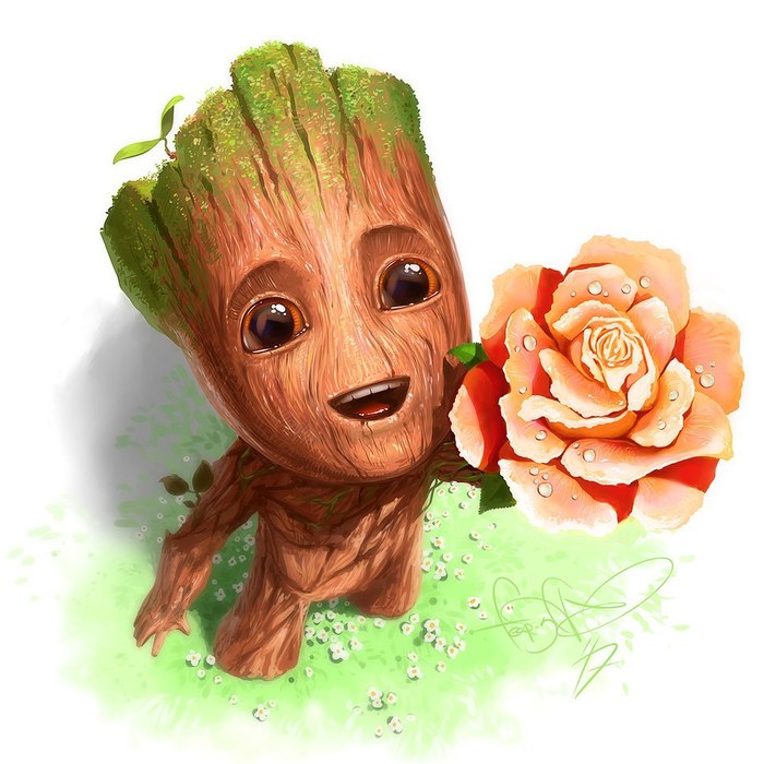 Little Groot by fear-sAs - Groot, Comics, Interesting, Toddlers, the Rose, Tree, Guardians of the Galaxy, Marvel, Children