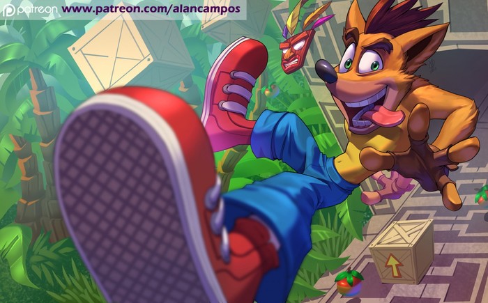 Crash Bandiccot - Crash Bandicoot, Furry, Art, Alanscampos