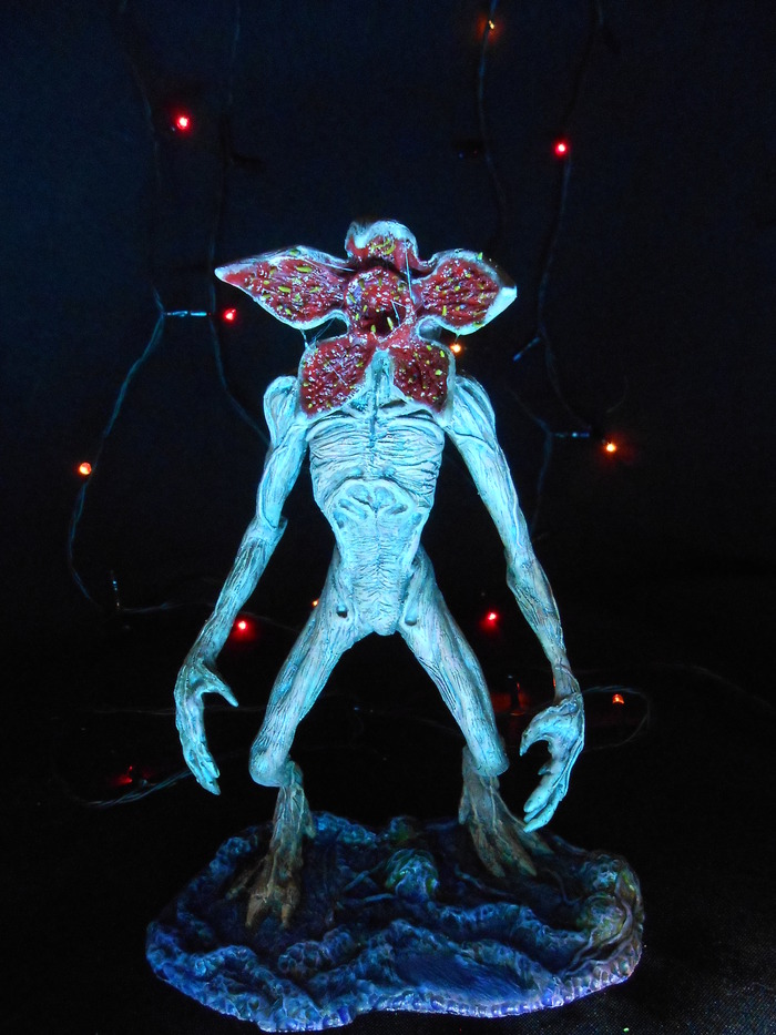 Demogorgon from Stranger Things - My, Very strange things, Figurine, With your own hands, Polymer clay, Needlework with process, Longpost, Demogorgon, Figurines, TV series Stranger Things