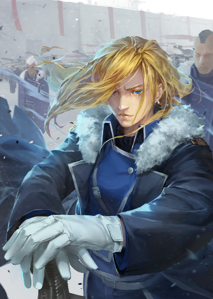 -  , Anime Art, Fullmetal Alchemist, Olivier mira armstrong, Baraba baba