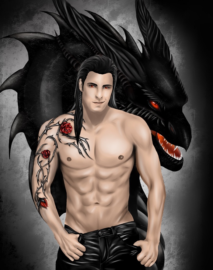 book character - My, Drawing, Portrait, Art, Fantasy, Новичок, Digital drawing, Men, The Dragon