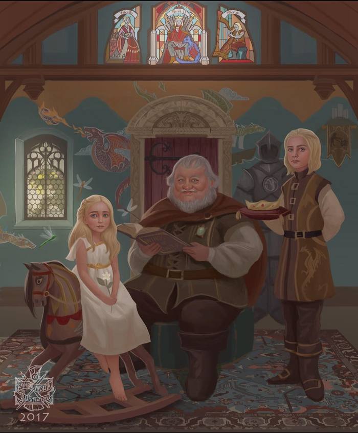 Another family portrait by artist Raymond Vasquita. - Game of Thrones, PLIO, Viserys Targaryen, Daenerys Targaryen, George Martin, Art