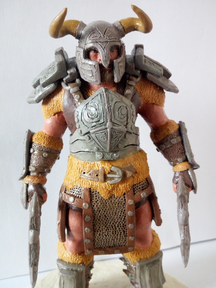 Plasticine nord warrior from the TES universe - My, Plasticine, Лепка, Nords, The elder scrolls, Needlework without process, Longpost