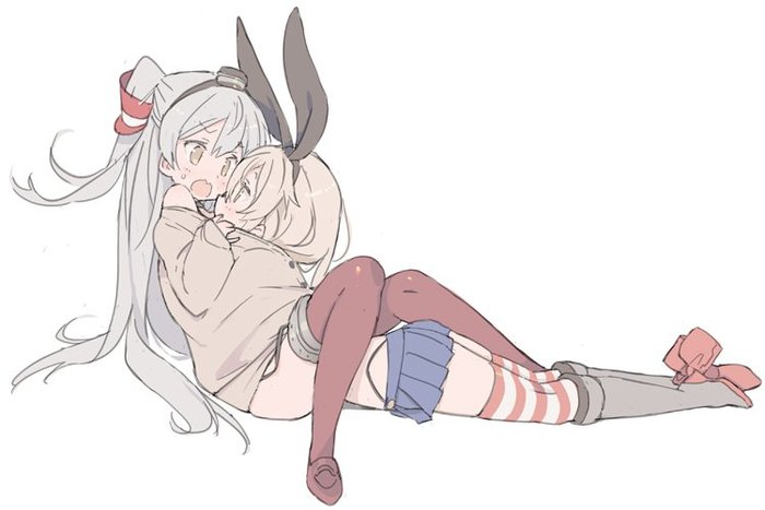   :3 Kantai Collection, Amatsukaze, Shimakaze, , Anime Art