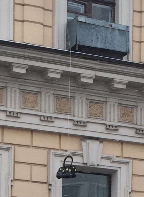 What for? - My, Сумка, Window, Rope, Longpost