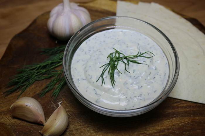 The simplest garlic sauce - My, Recipe, Food, Sauce, Garlic sauce, Simply, Video