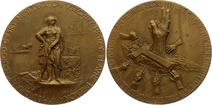 Munich agreement: Czech memory - Faleristics, Czechoslovakia, Munich agreement, Commemorative Medal, Story, Longpost