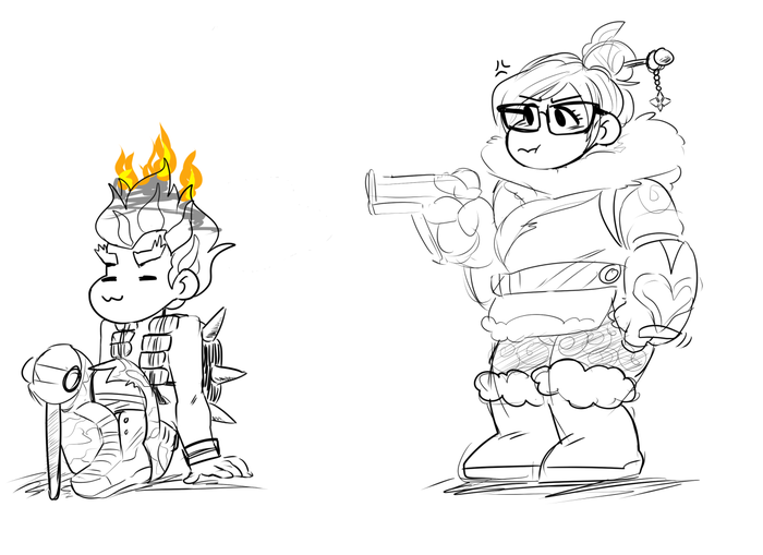    Overwatch, , Mei, Junkrat, , 