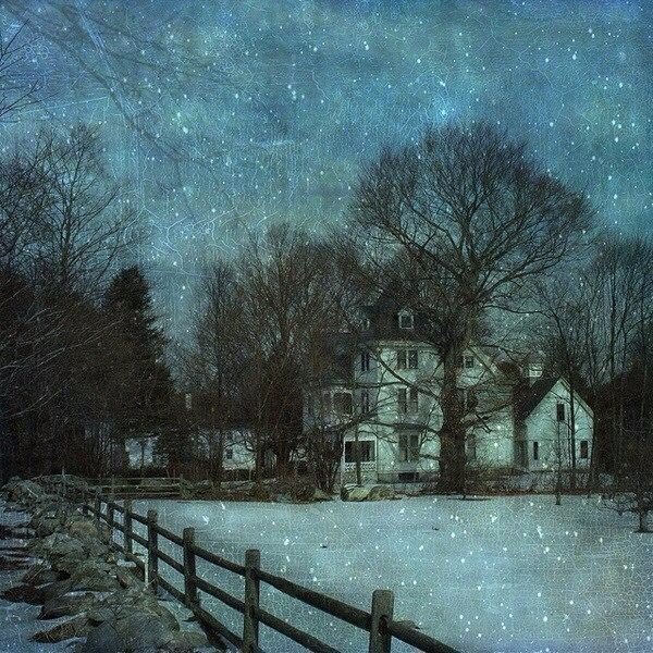 Narcisa Eichin Winter moonlight - Painting, Art, , Winter