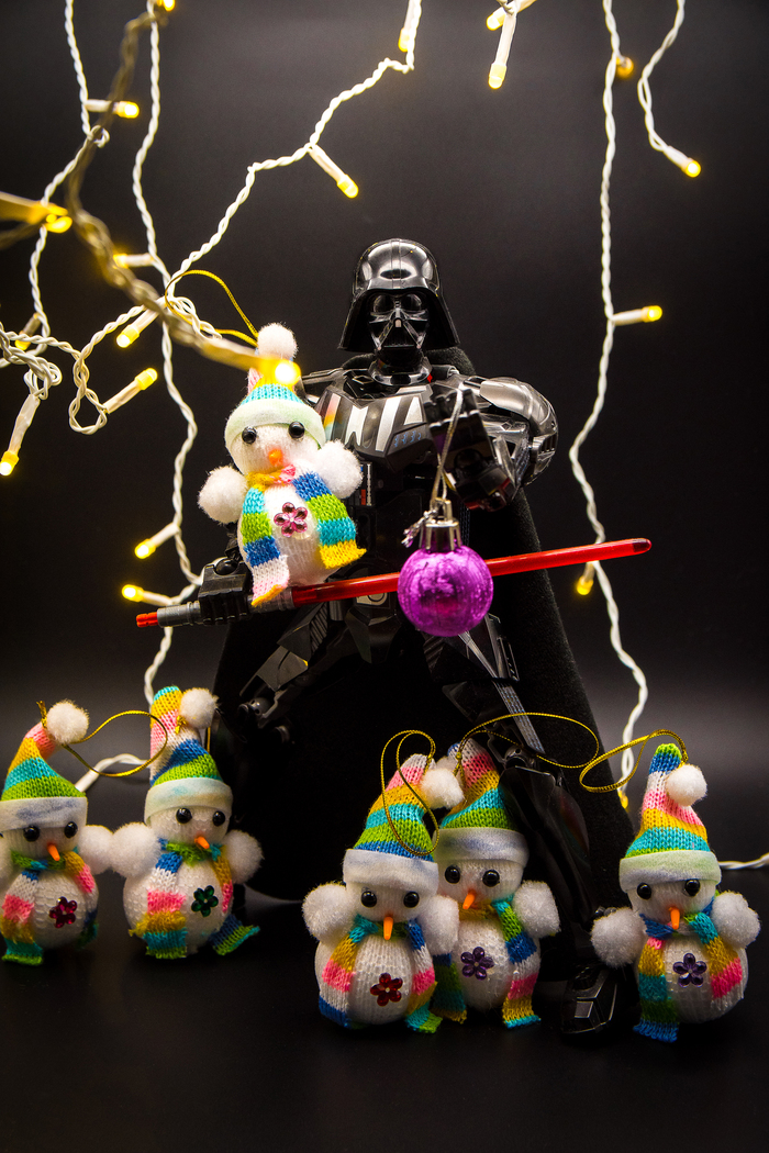 Dark outside, light inside - The photo, New Year, My, Star Wars, Photographer, The Death Star, Darth vader, snowman