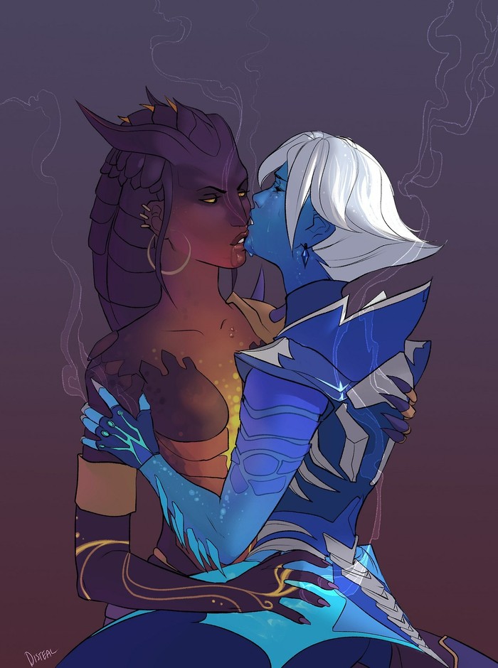 Too hot - Overwatch, Sombra, Symmetra, Lesbian