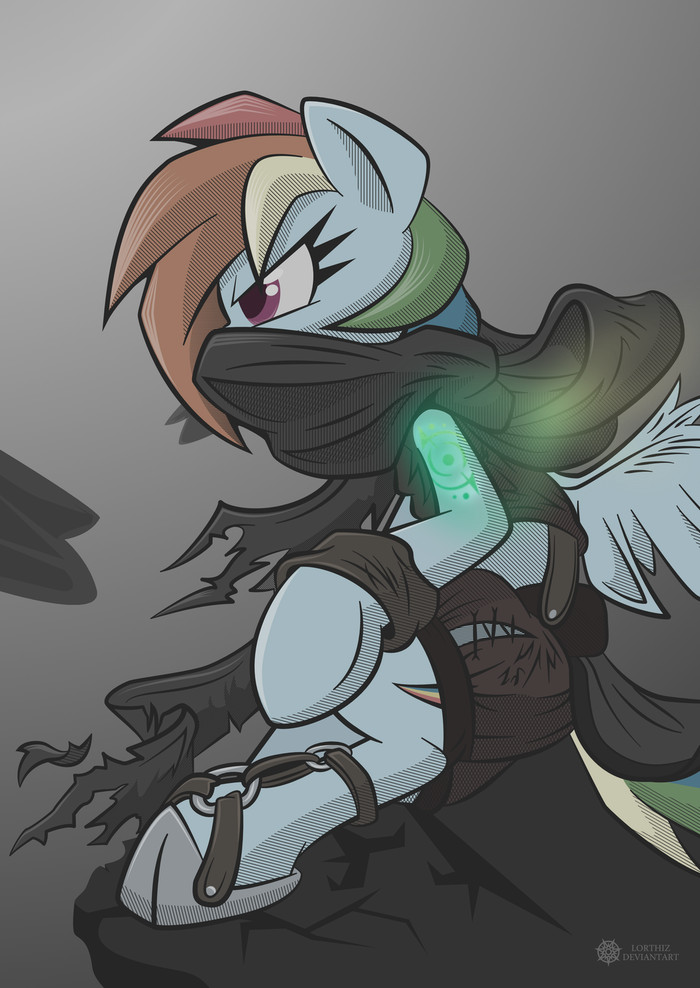 Rainbow Dash - Dishonored Crossover My Little Pony, Ponyart, Rainbow Dash, , Dishonored