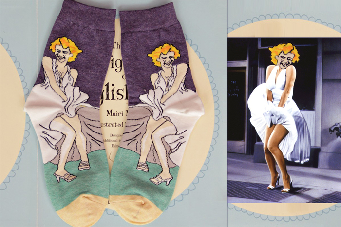 1 пара Горячей Продажи женщин Мультфильм Хлопчатобумажные носки Новый Ретро абстрактной живописи Монро Мультфильм Хлопчатобумажные носки