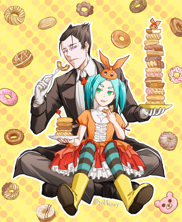 donut meal - Anime, Anime art, Monogatari series, Yotsugi ononoki, Deishuu Kaiki