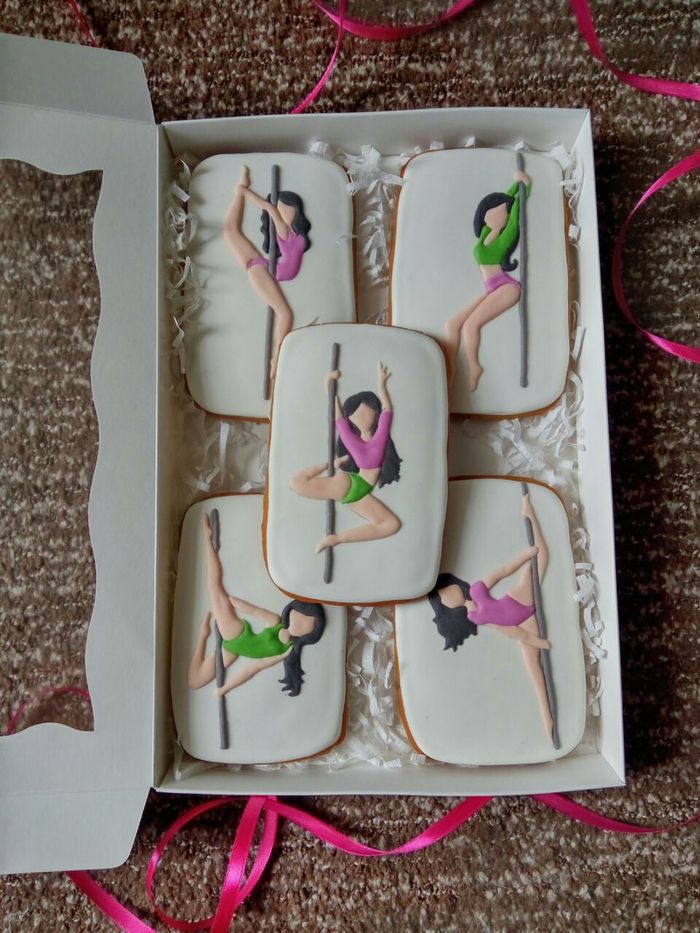 Gingerbread for a dancer - My, Presents, Gingerbread, Hobby, Handmade, Pylon, 