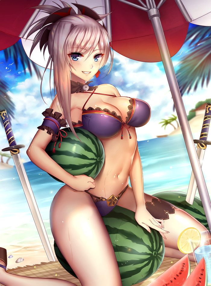 Anime Art - Anime art, Anime, Fate grand order, Miyamoto musashi, Swimsuit