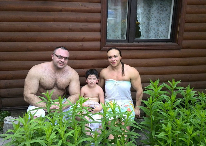 Enjoy Your Bath - Bath, Bodybuilders, Family