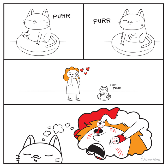 PurrrPurrr - My, cat, Humor, Shaurmaster