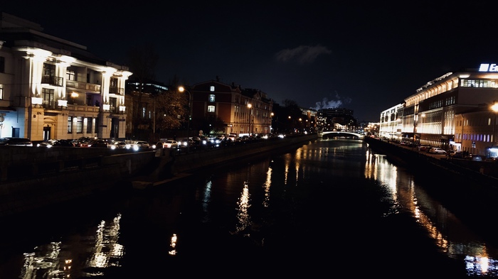 Moscow, Bridge on Tatarskaya - My, Moscow, Tatarstan, Bridge, Night, The photo