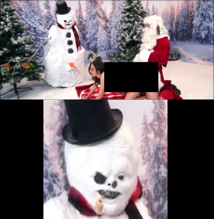 When you celebrate New Year's with a friend and his girlfriend... - NSFW, My, New Year, Porn, Friends, Kripota, snowman