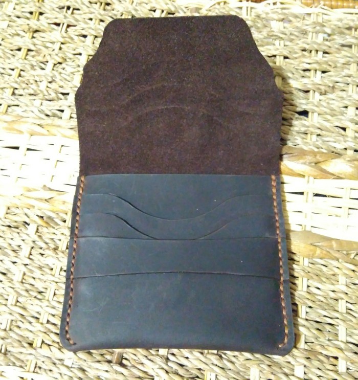 Pair of bespoke pieces - Wallet, My, Longpost, Leather, Handmade