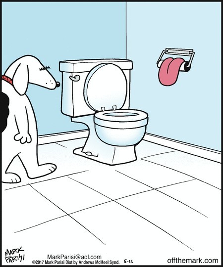 Toilet paper. - Offthemark, Dog, Toilet paper, Comics