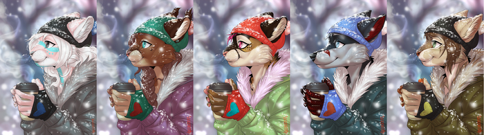 Winter - Furry, Art, Hauringu, Collage, Snow