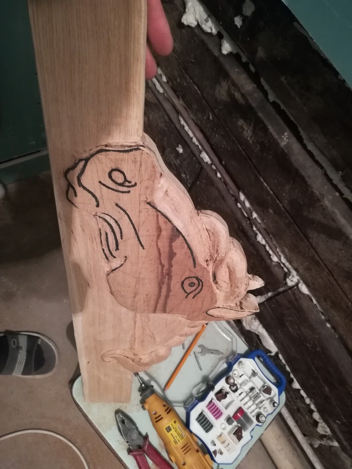 A little handshake. First attempt at woodcarving. - Woodworking, My, Longpost, Rukozhop, Hobby