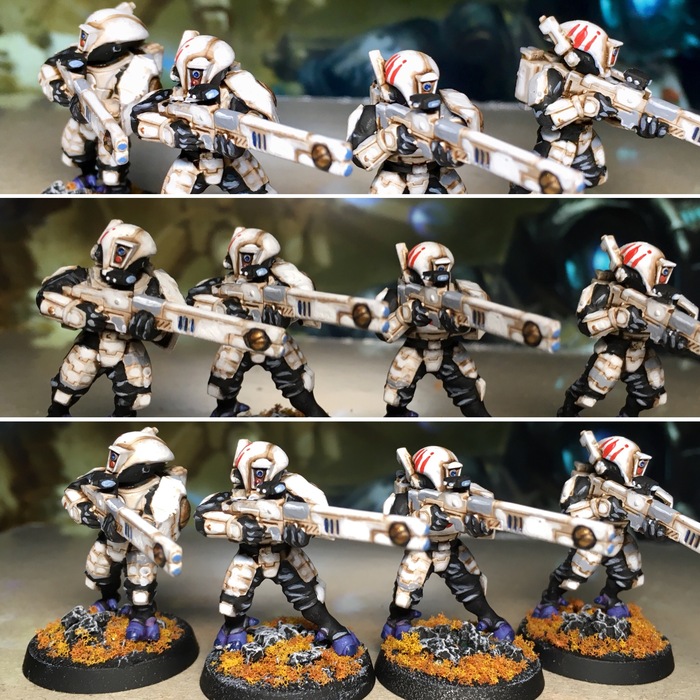 Т’ау: Воины Огня - Моё, Warhammer 40k, Wh miniatures, Warhammer, Tau, Fire Warrior, Длиннопост