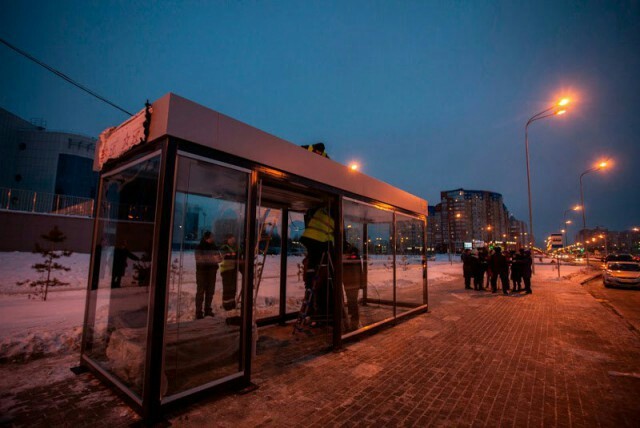 The first warm stop appeared in Surgut. - The photo, From the network