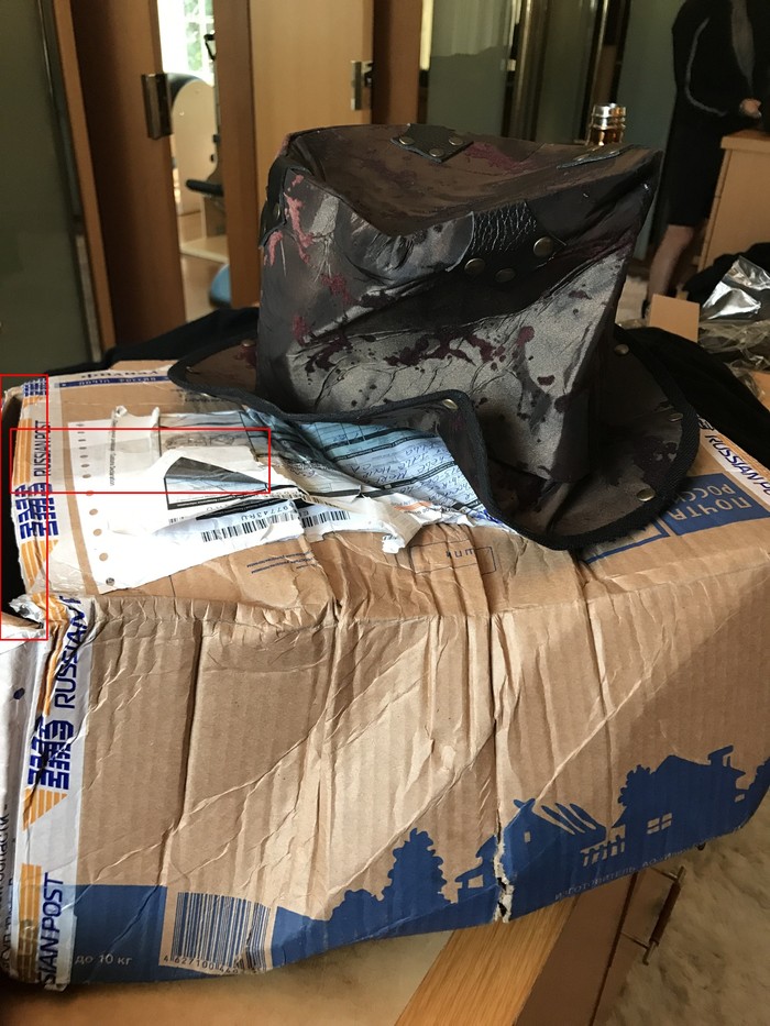 I sent a package to the States and this is how it arrived. Mary Christmas. - , My, mail, Longpost, Post office, U.S. Post