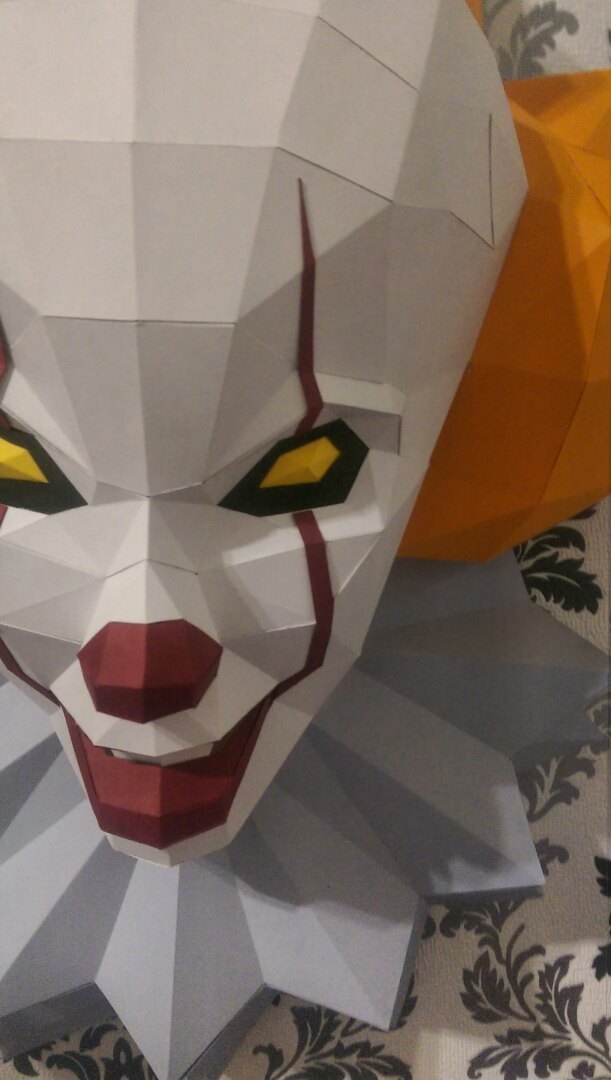 I Believe I Can Fly - My, , Papercraft, Pepakura, It, IT, Pennywise, Longpost