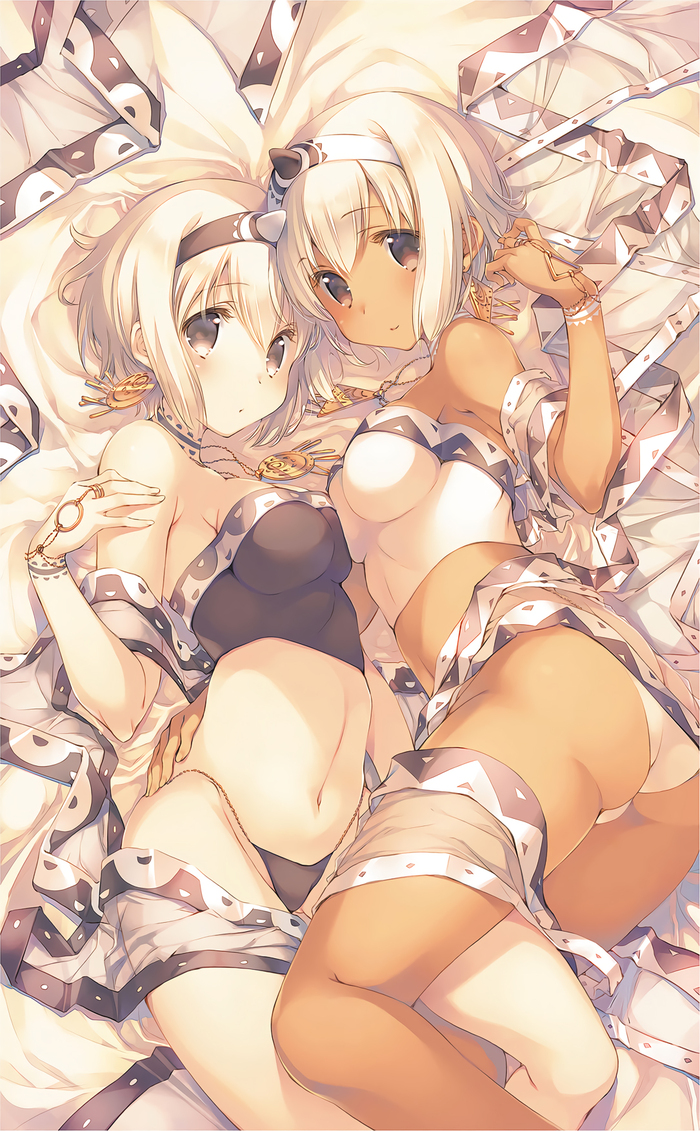 Сream twins - Anime Art, Utawarerumono, Sarana, Uruuru, Панцу