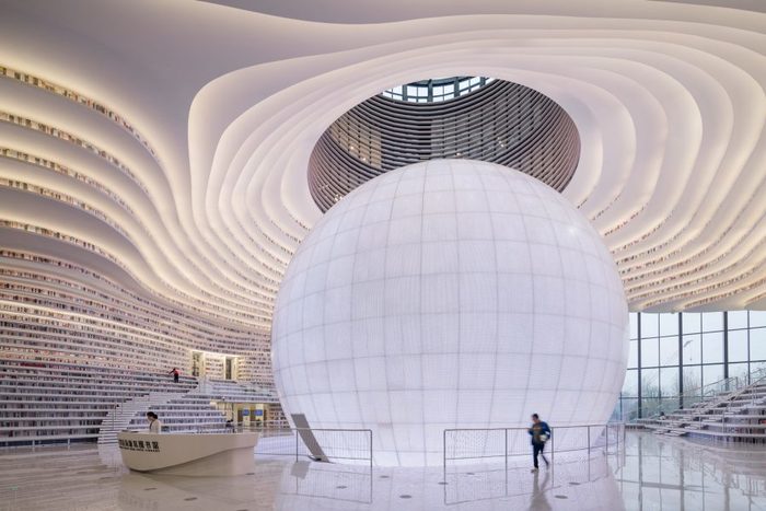 Библиотеки мира: Tianjin Binhai Library - Библиотека, Китай, Книги, Видео, Длиннопост